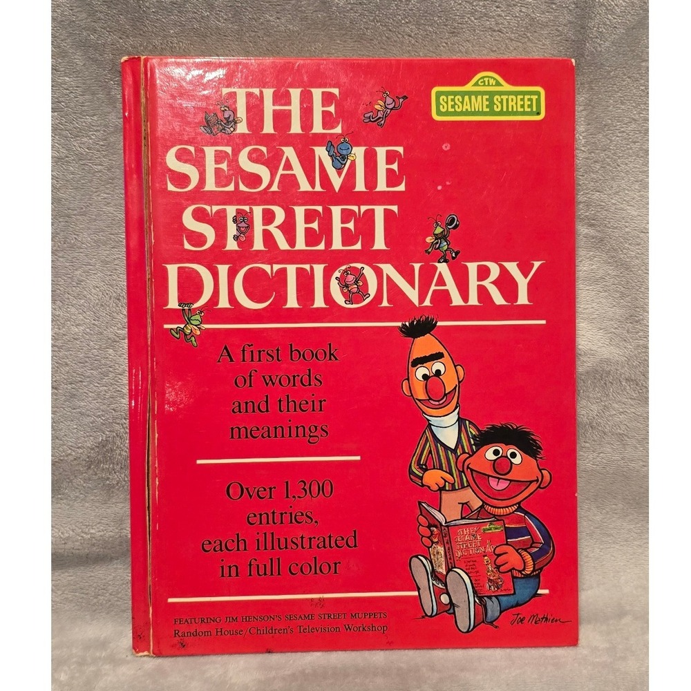 Vintage Sesame‎ Street Dictionary Book Hardcover First Book of Words & Meanings